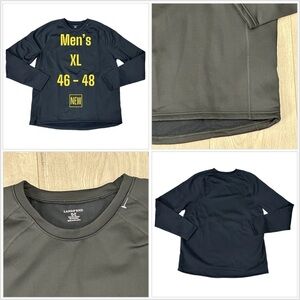 Men's Lands End XL 46 - 48 Base Layer Crewneck Shirt Long Sleeve Stretch NWOT